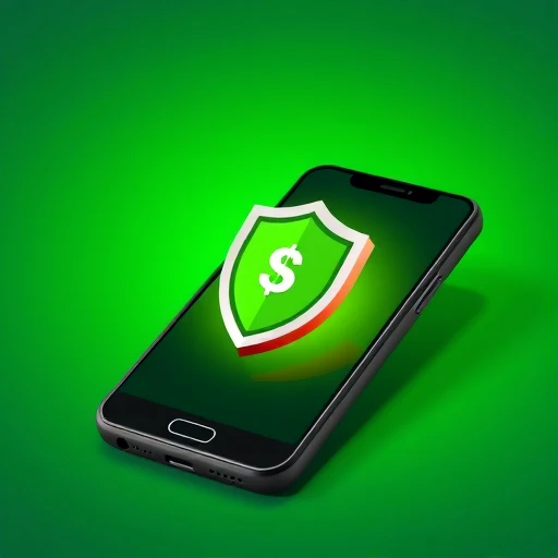 Secure mobile banking illustration